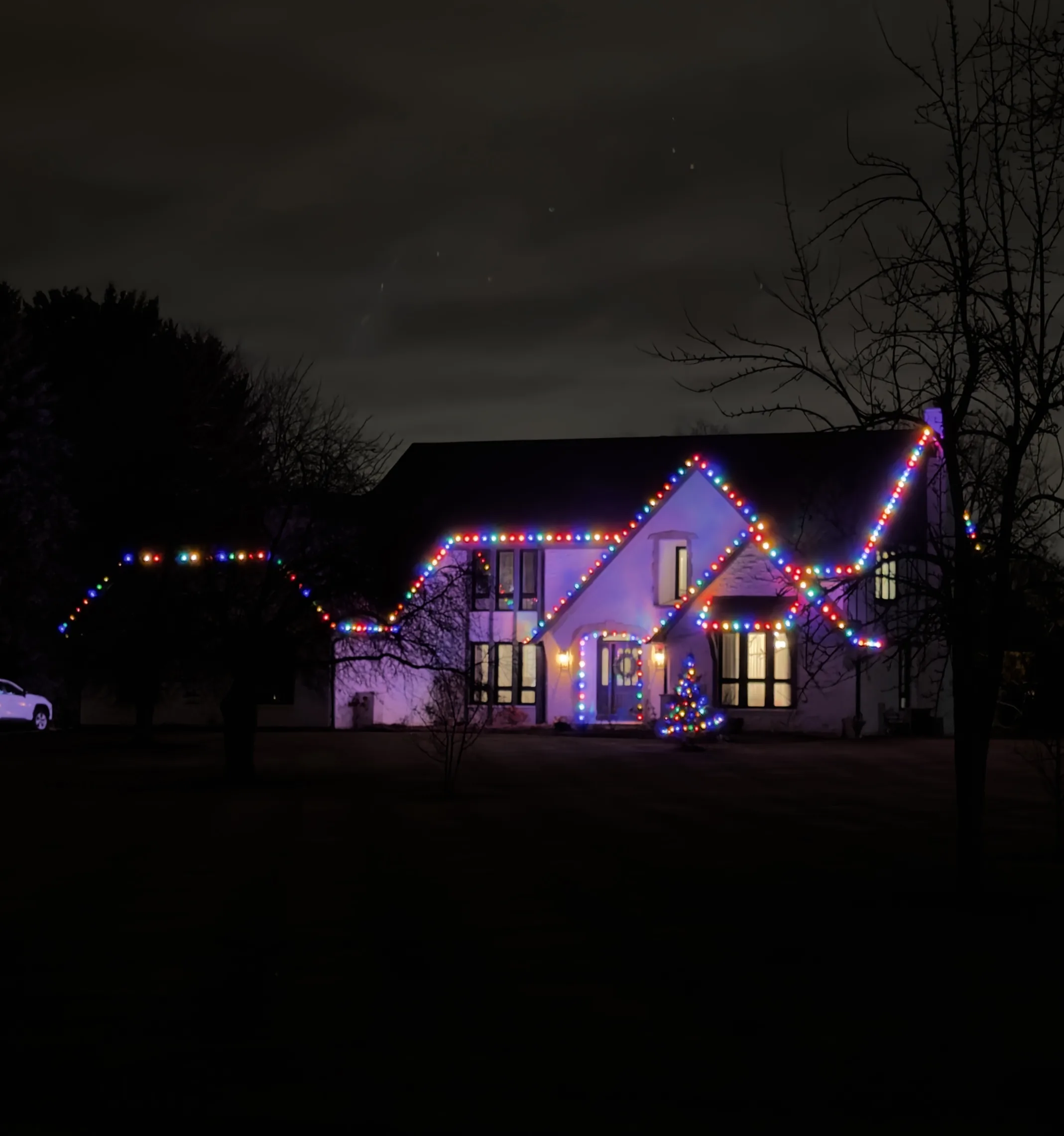 Christmas light installation roofline Palatine IL — First Frost