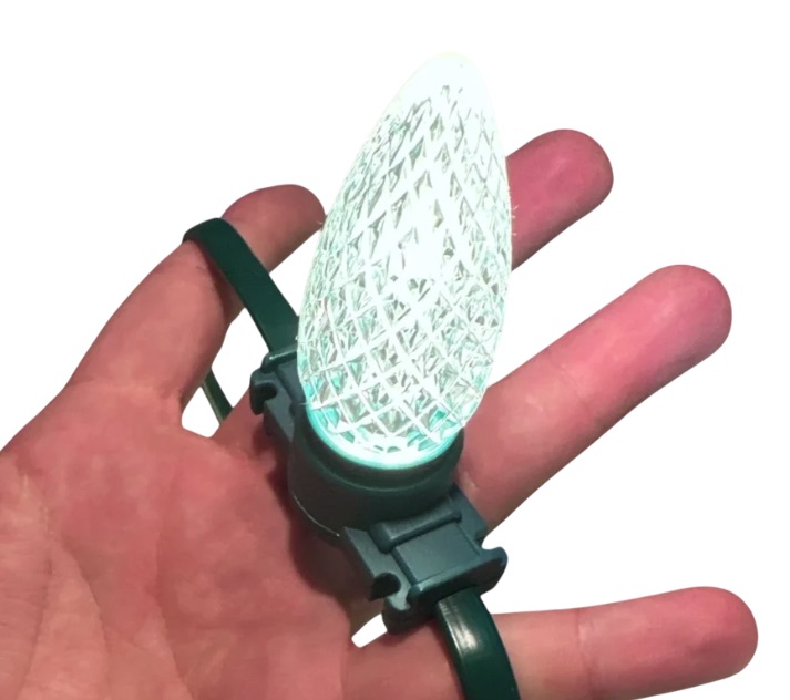 Minleon RGBW+2 C9 bulb closeup