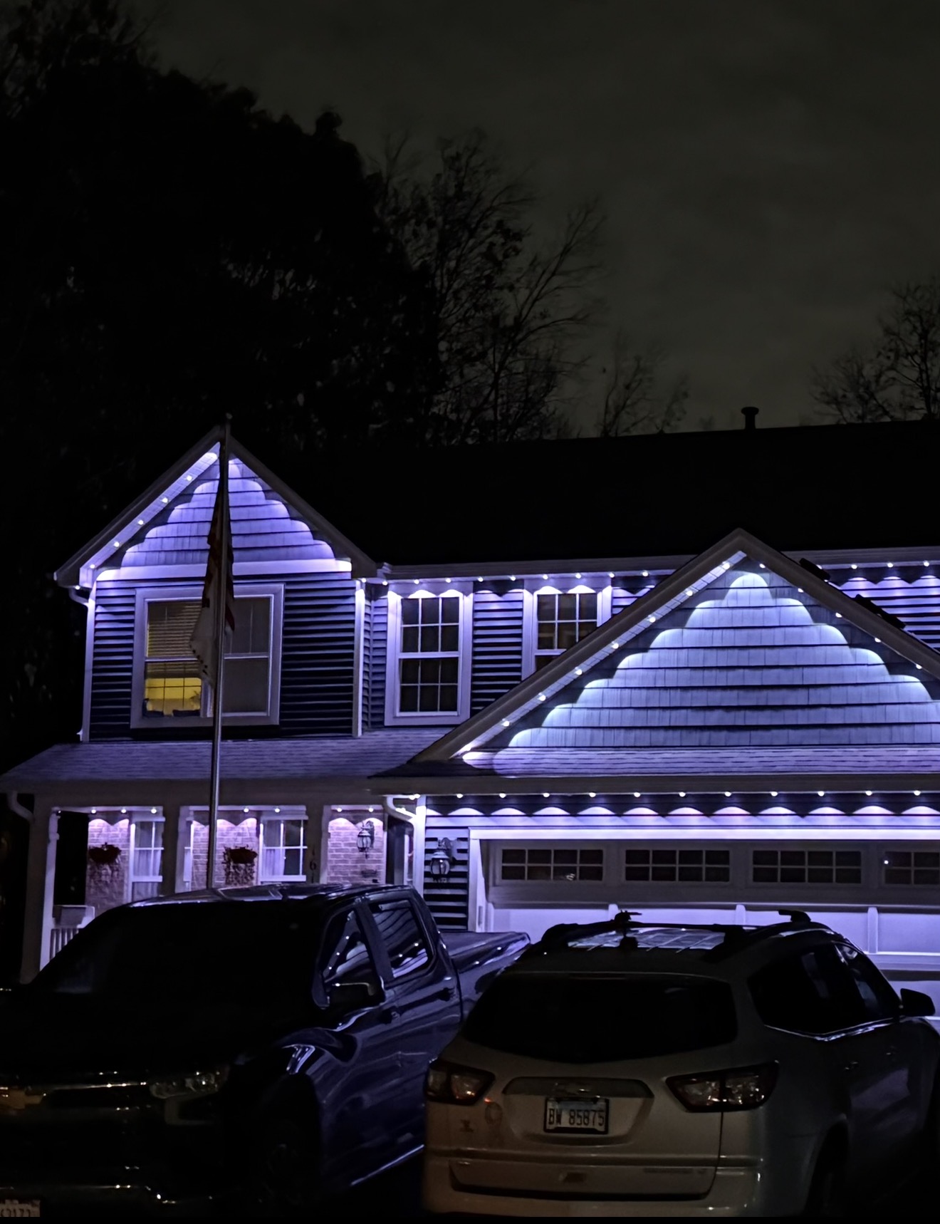 Permanent LED roofline installation — First Frost Palatine IL